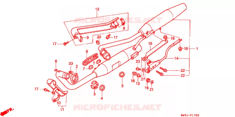 UITLAATDEMPER(2) Honda MOTO 400 STEED 1993  NV400CP