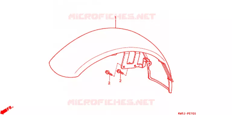 VOORSPATBORD Honda MOTO 400 STEED 1993  NV400CP