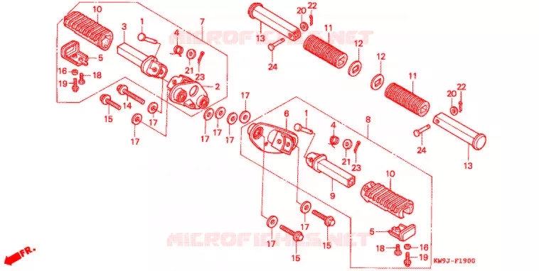 OPSTAP/KICKARM/ WISSEL PEDAAL Honda MOTO 400 STEED 1993  NV400CP_II