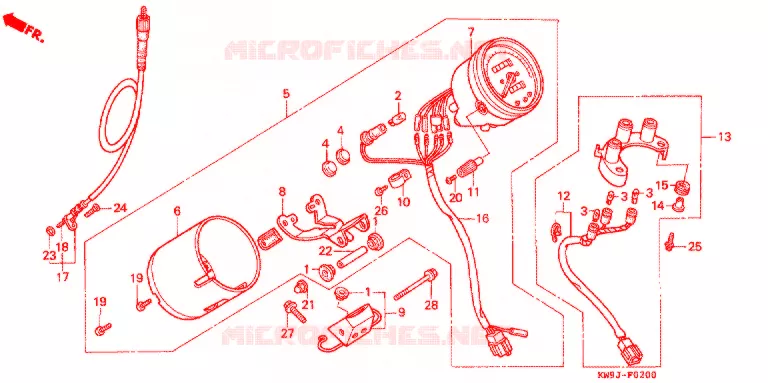 COMBINATIEMETER Honda MOTO 400 STEED 1993  NV400CP_IV