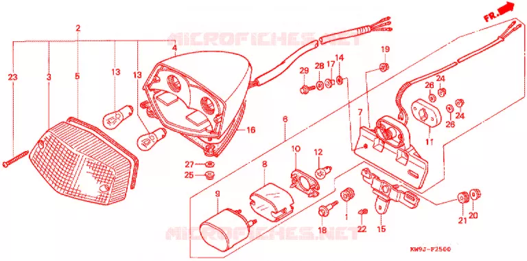 ACHTERLICHT(2) Honda MOTO 400 STEED 1994  NV400CR_II