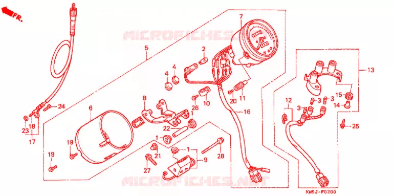 COMBINATIEMETER Honda MOTO 400 STEED 1995  NV400CVS