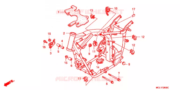 FRAME CHASSIS Honda MOTO 400 SHADOW 2004  NV400DC4