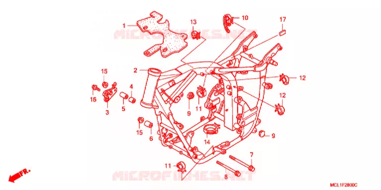 FRAME CHASSIS Honda MOTO 400 SHADOW 2005  NV400DC5