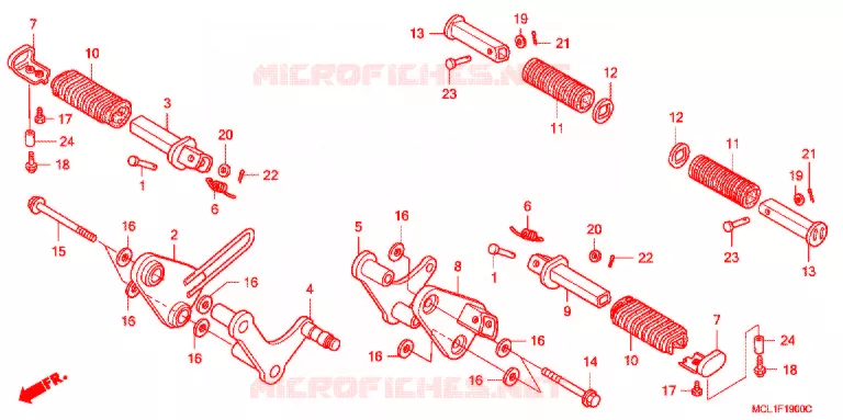 OPSTAP/KICKARM/ WISSEL PEDAAL Honda MOTO 400 SHADOW 2008  NV400DC8