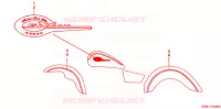 EMBLEEM/STREEP  voor Honda SHADOW 750 1998