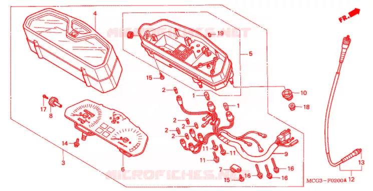 COMBINATIEMETER Honda MOTO 400 NX 2005  NX4005