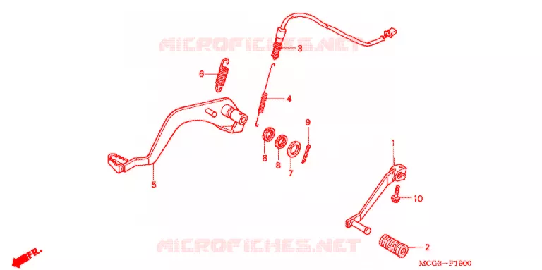 OPSTAP/KICKARM/ WISSEL PEDAAL Honda MOTO 400 NX 2006  NX4006