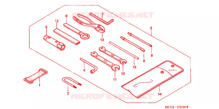 GEREEDSCHAP/ACCUVAK Honda MOTO 400 NX 2009  NX4008