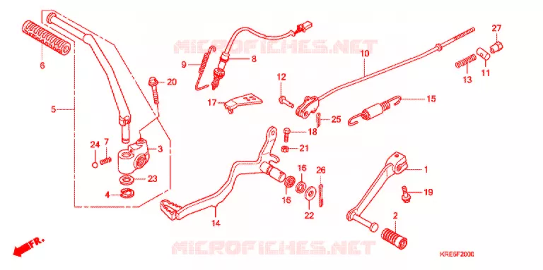 PEDAAL/KICKSTARTER ARM Honda MOTO 150 NX 2009  NXR150ES9