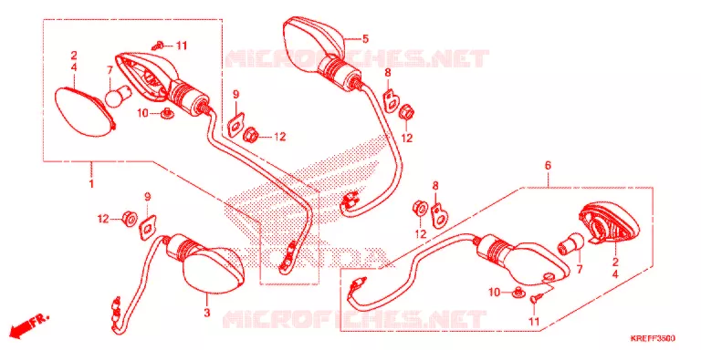 KNIPPERLICHT(2) Honda MOTO 160 NX 2014  NXR160ESDF