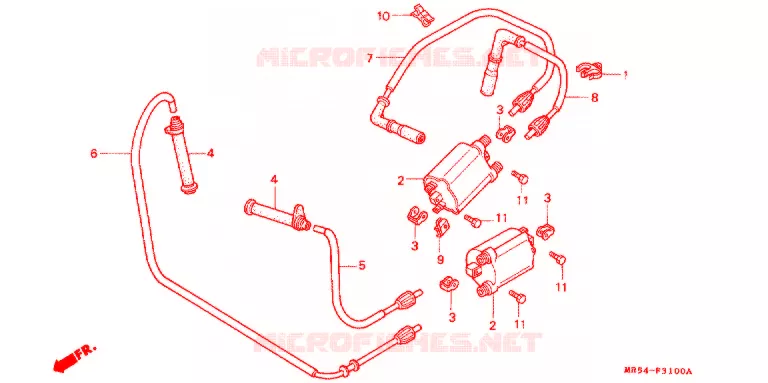 BEDRADINGSBUNDEL/ ONTSTEKINGSSPOEL/ACCU Honda MOTO 800 PC800 1989  PC800K