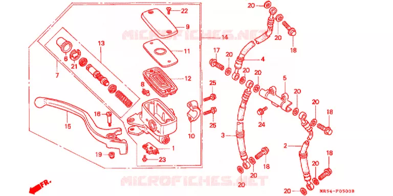 VOORREM HOOFDCILINDER Honda MOTO 800 PC800 1989  PC800K