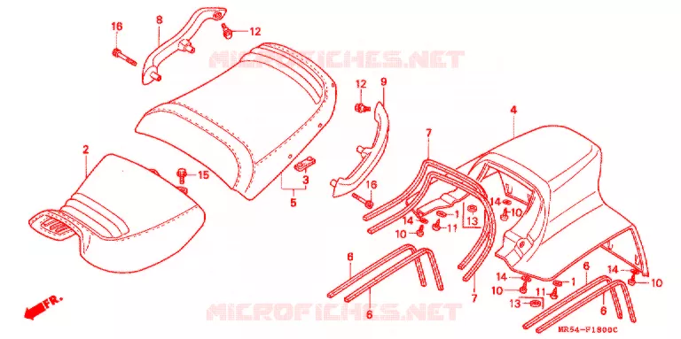 ENKELE ZITTING(2) Honda MOTO 800 PC800 1989  PC800K