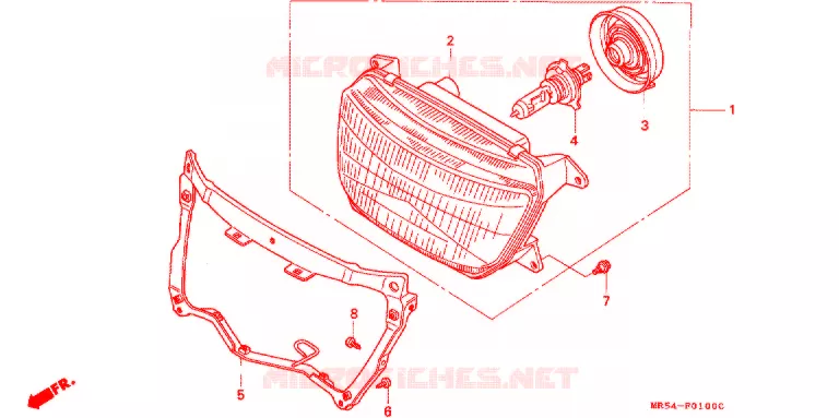 KOPLAMP Honda MOTO 800 PC800 1990  PC800L