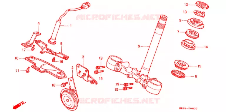 STURING STANG/BOVENSTE BRUG Honda MOTO 800 PC800 1990  PC800L