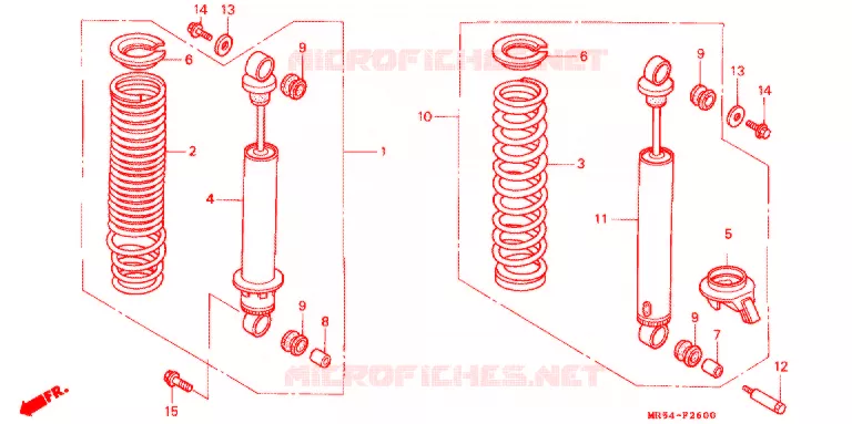 ACHTER KUSSEN(2) Honda MOTO 800 PC800 1994  PC800R
