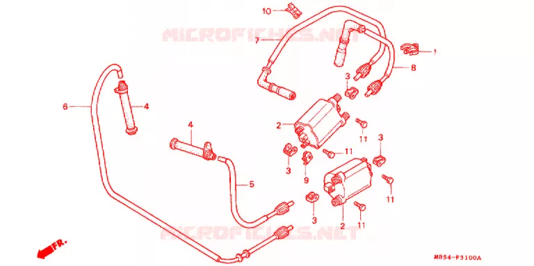BEDRADINGSBUNDEL/ ONTSTEKINGSSPOEL/ACCU Honda MOTO 800 PC800 1994  PC800R