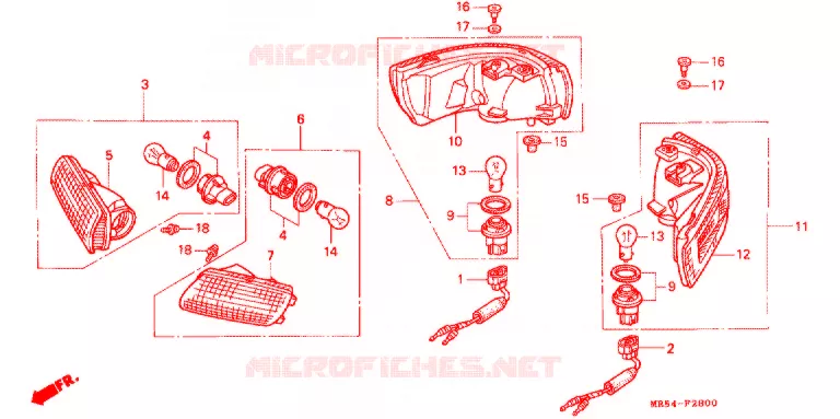 KNIPPERLICHT(2) Honda MOTO 800 PC800 1994  PC800R