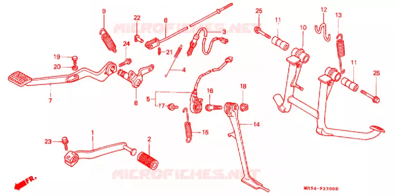 OPSTAP/KICKARM/ WISSEL PEDAAL Honda MOTO 800 PC800 1994  PC800R