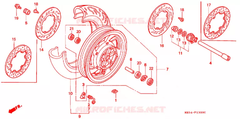 VOOR WIEL Honda MOTO 800 PC800 1994  PC800R