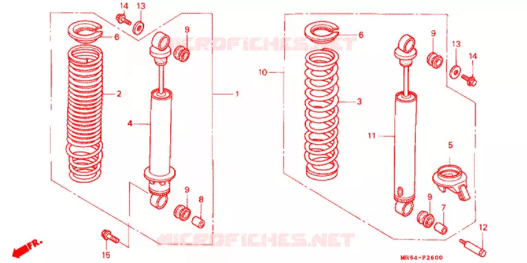 ACHTER KUSSEN(2) Honda MOTO 800 PC800 1994  PC800R
