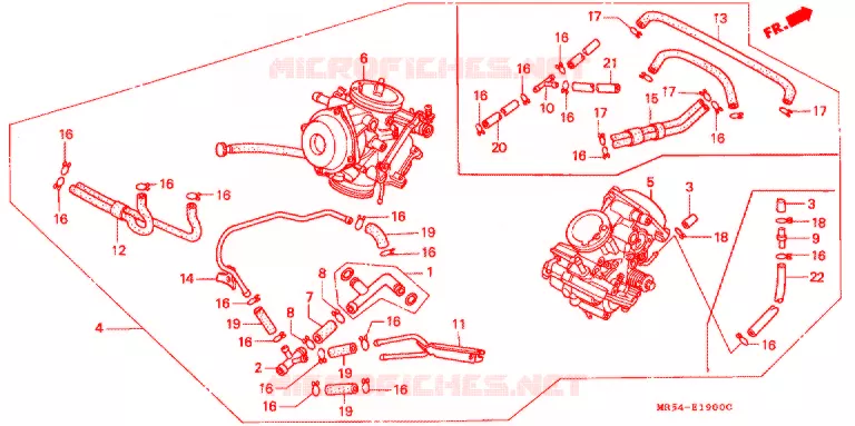 CARBURATEUR (MONT.) Honda MOTO 800 PC800 1994  PC800R