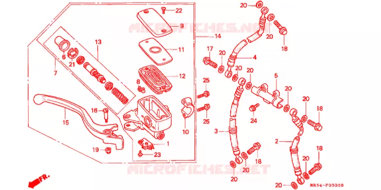 VOORREM HOOFDCILINDER Honda MOTO 800 PC800 1994  PC800R
