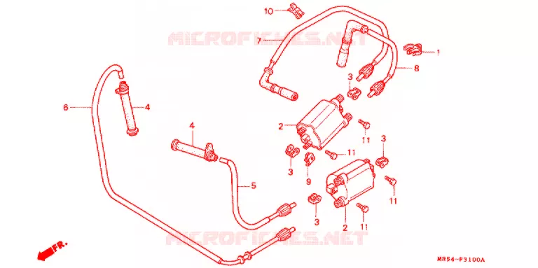 BEDRADINGSBUNDEL/ ONTSTEKINGSSPOEL/ACCU Honda MOTO 800 PC800 1995  PC800S