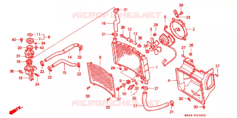 RADIATOR Honda MOTO 800 PC800 1995  PC800S
