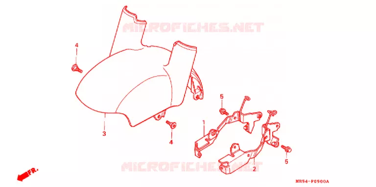 VOORSPATBORD ('89-'96) Honda MOTO 800 PC800 1995  PC800S