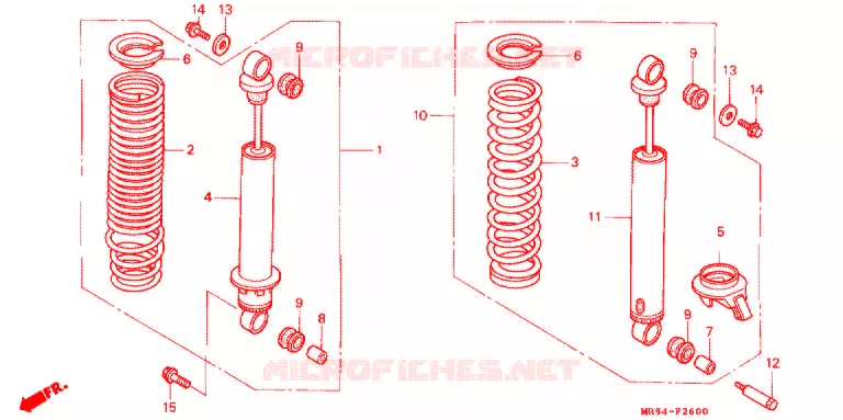 ACHTER KUSSEN(2) Honda MOTO 800 PC800 1995  PC800S