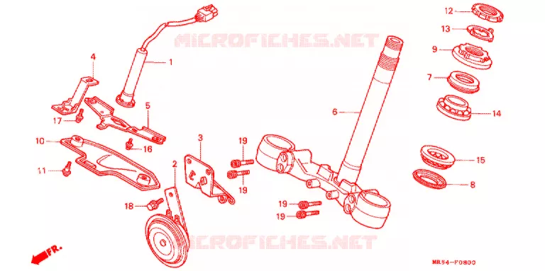 STURING STANG/BOVENSTE BRUG Honda MOTO 800 PC800 1997  PC800V