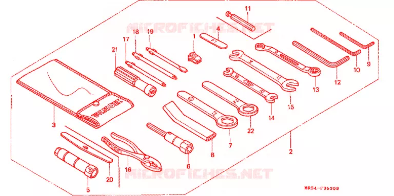 GEREEDSCHAP/ACCUVAK Honda MOTO 800 PC800 1997  PC800V