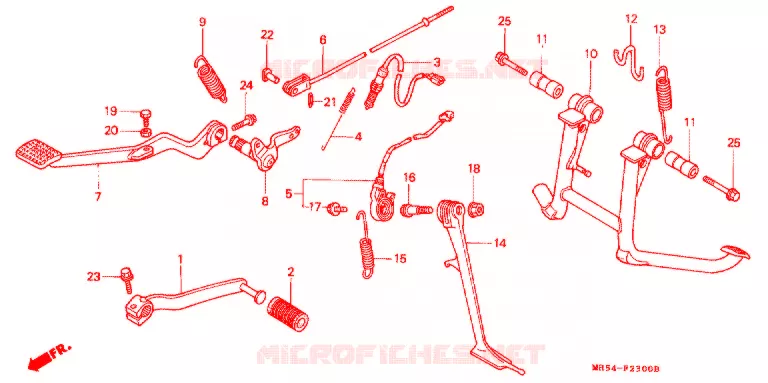 OPSTAP/KICKARM/ WISSEL PEDAAL Honda MOTO 800 PC800 1997  PC800V
