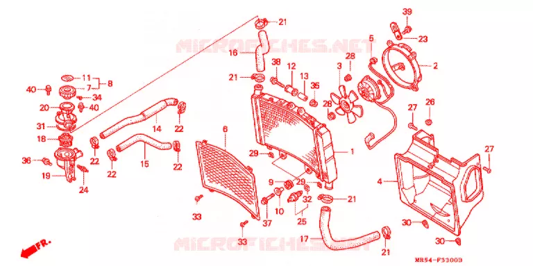 RADIATOR Honda MOTO 800 PC800 1997  PC800V