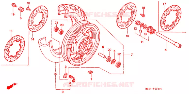 VOOR WIEL Honda MOTO 800 PC800 1997  PC800V