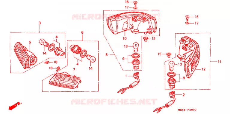 KNIPPERLICHT(2) Honda MOTO 800 PC800 1998  PC800W
