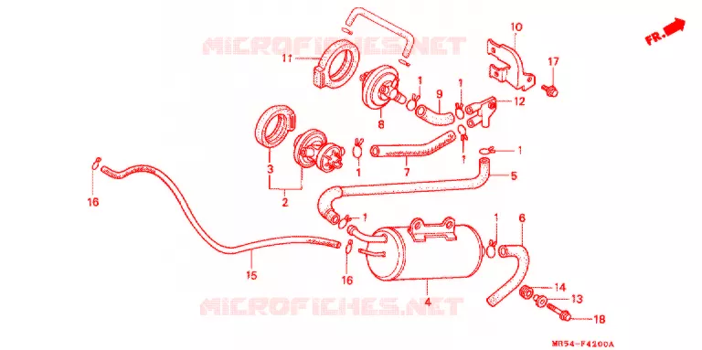 KOFER BINNEN CHASSIS Honda MOTO 800 PC800 1998  PC800W