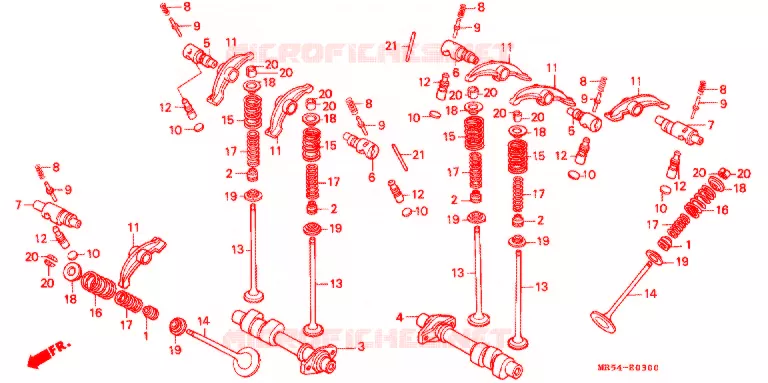 NOKKENAS/KLEP Honda MOTO 800 PC800 1998  PC800W
