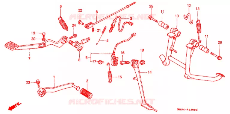 OPSTAP/KICKARM/ WISSEL PEDAAL Honda MOTO 800 PC800 1998  PC800W