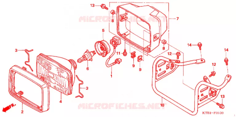 KOPLAMP (PS2504/5) Honda MOTO 250 other-models 2004  PS2504