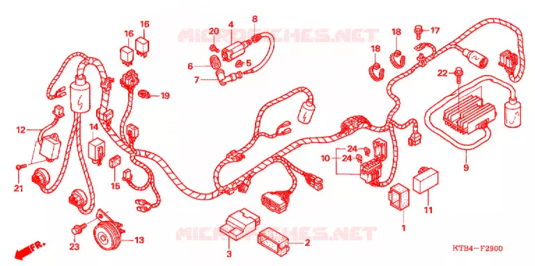 BEDRADINGSBUNDEL/ACCU Honda MOTO 250 other-models 2006  PS2506