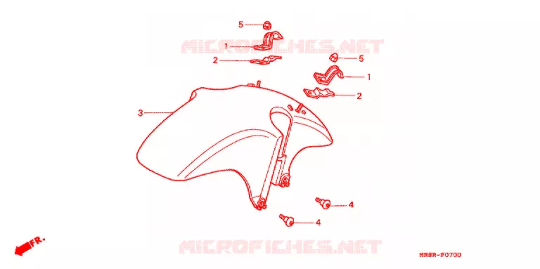 VOORSPATBORD Honda MOTO 400 RVF 1995  RVF400RR
