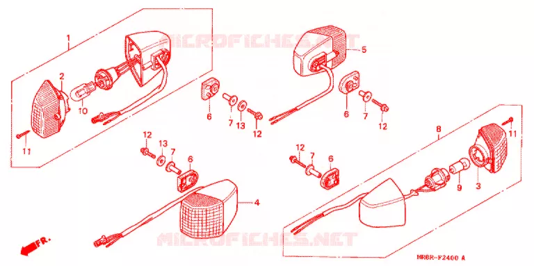 KNIPPERLICHT(2) Honda MOTO 400 RVF 1997  RVF400RT
