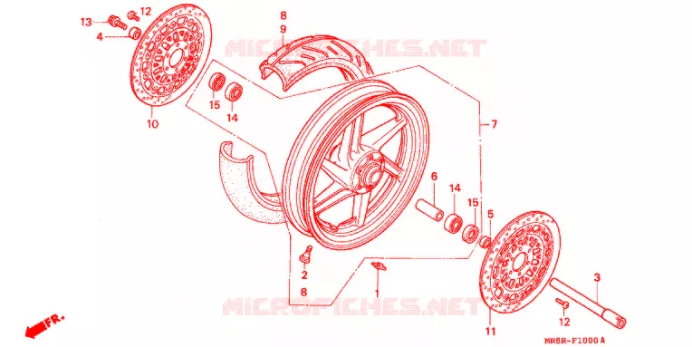 VOOR WIEL Honda MOTO 400 RVF 1997  RVF400RT