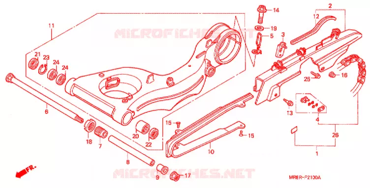 ZWAAI-ARM/KETTINGKAST Honda MOTO 400 RVF 1996  RVF400RT