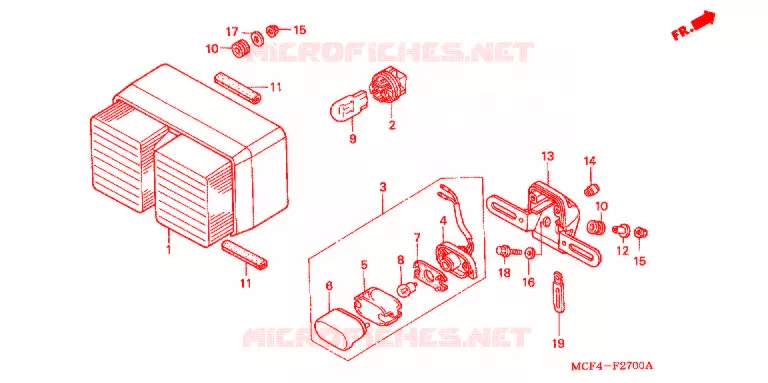 ACHTERLICHT(2) Honda MOTO 1000 RC 2001  RVT1000R1