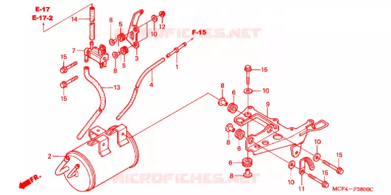 VERDAMPING BUS (AC) Honda MOTO 1000 RC 2001  RVT1000R1