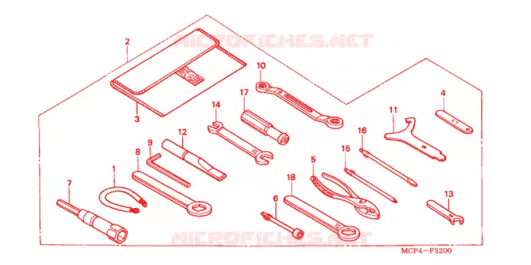 GEREEDSCHAP/ACCUVAK Honda MOTO 1000 RC 2003  RVT1000R3